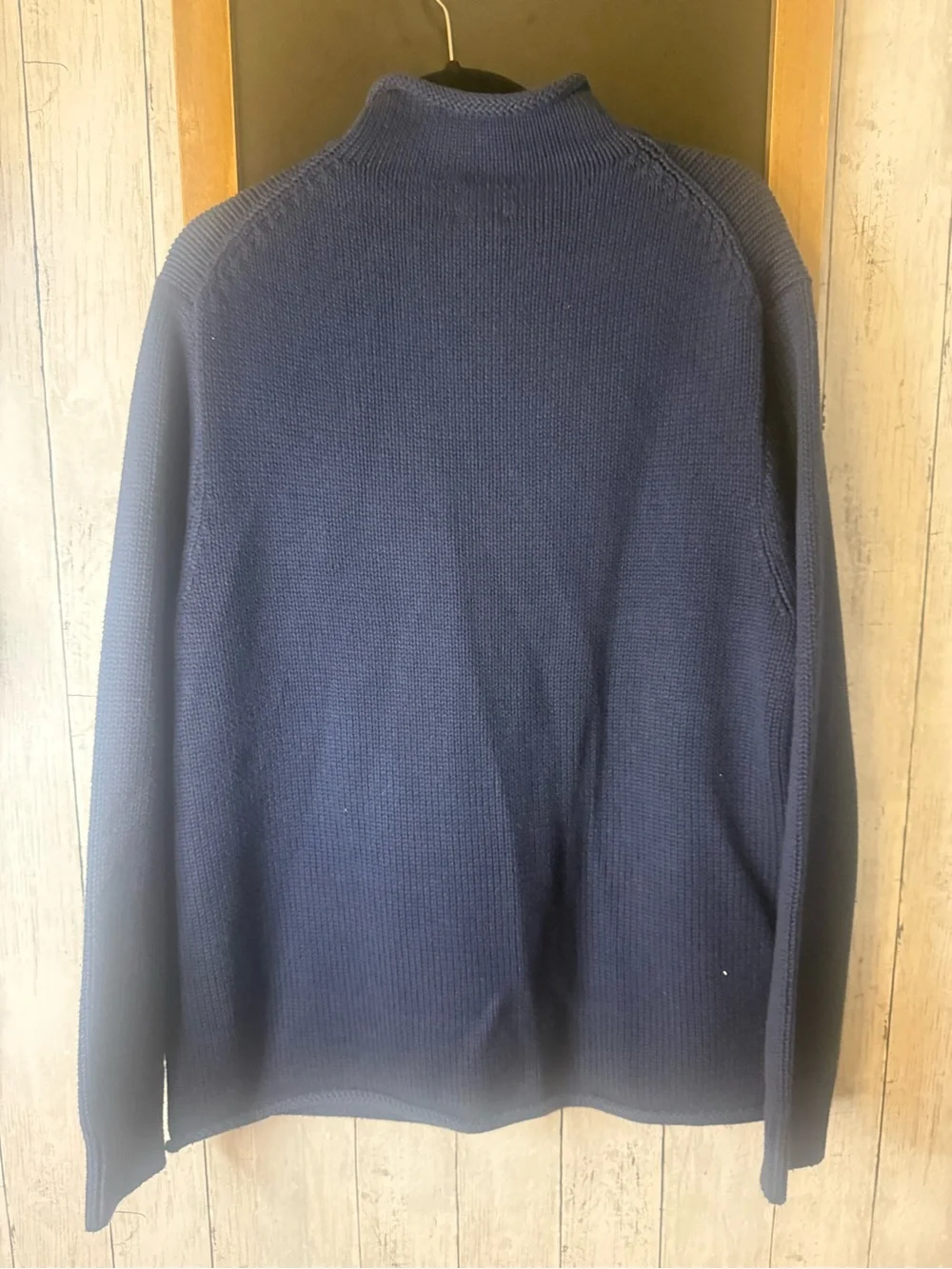 NWT J.Crew navy blue cotton sweater Size L